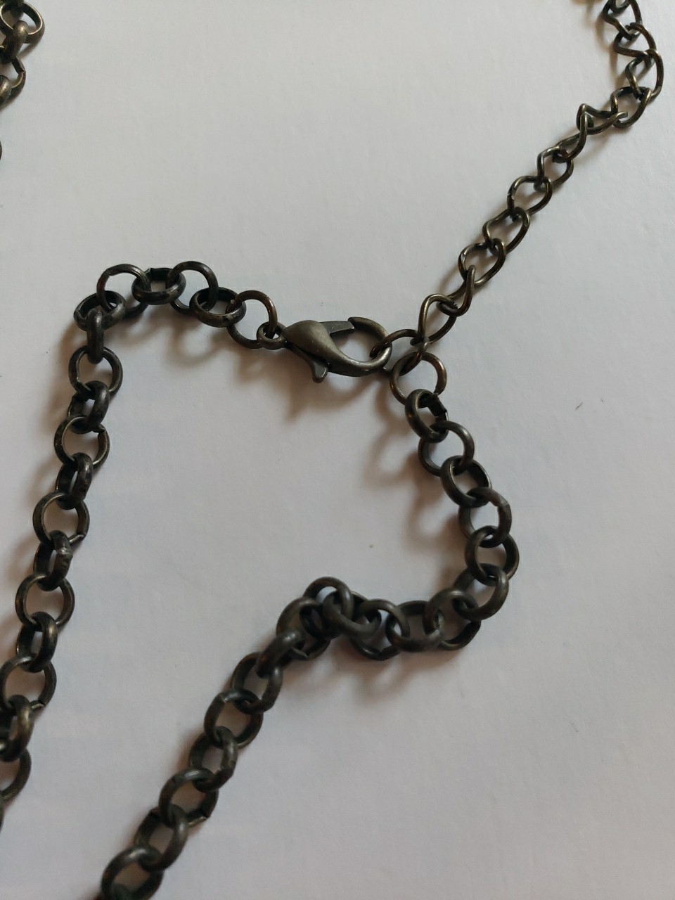 Bronze Double Mobius Circle Statement Long Neckla… - image 3