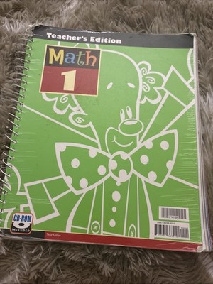 BJU Press Math 1 Teacher Edition