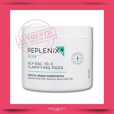 Replenix Acne Solutions Gly/Sal 10-2 Pads 60Pads BRAND NEW FAST SHIP