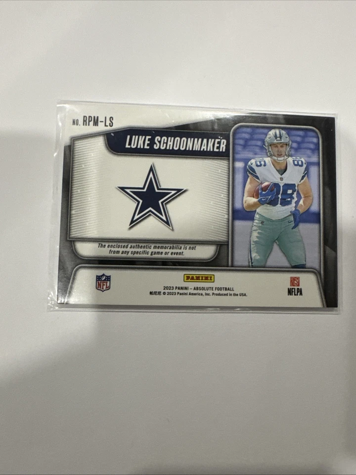 2023 Panini Absolute Luke Schoonmaker Rookie Premiere Patch Insert /399 #RPM-LS - Image 2 of 2