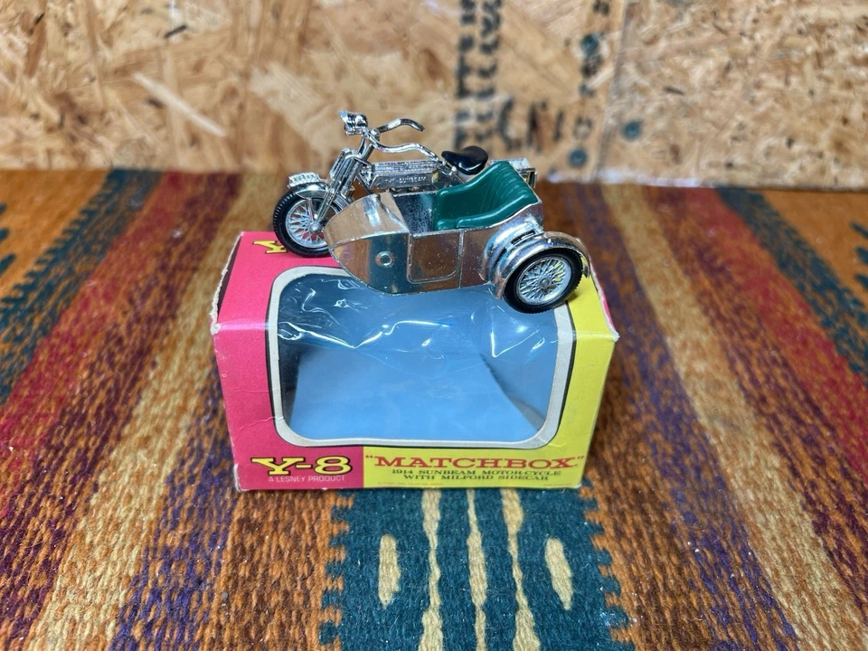 Y8 Matchbox Model Of Yesteryear 1914 Sunbeam Motorcycle With Sidecar From 1962 - Image 2 of 4