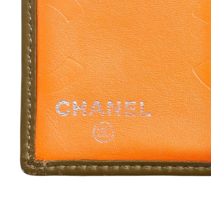 CHANEL Cambon Line Coco Mark Python Embossed Fold… - image 8