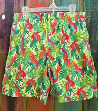 Old Navy Swim trunks Boys XL 14/16 tropical parrot