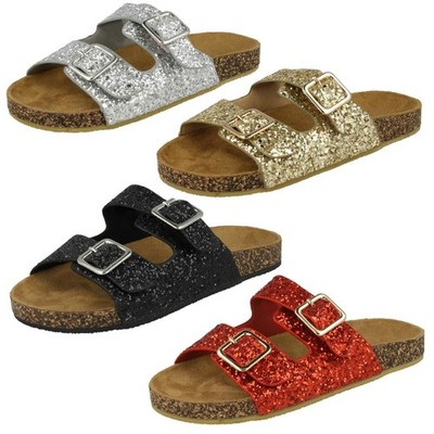 Spot On Girls Glitter Sandals