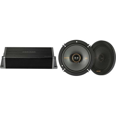 Kicker 47KEY2004 4-Channel DSP Smart Amp w/ 51KSC6504 6.5'' Audio Upgrade Bundle