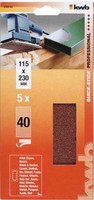 Kwb Quick-Stick Schleifstreifen Holz & Metall Edelkorund Gelocht 115X230 Mm K 40