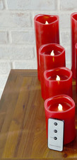 Home Reflections 6pc Ultimate Flameless Candle Set in Red