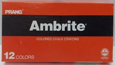 Prang Ambrite Colored Chalk Crayons 12 Colors..............................3A2