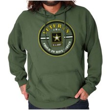 US Army Veteran Proud To Have Served Logo Hoodie Hooded Sweatshirt Men Women