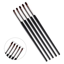 5Pcs Acrylic 3D Painting Drawing UV Gel DIY Brush Pen Flat Head Nail Art Tools