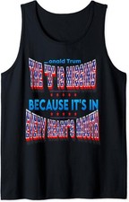 DONALD Trump, the D is missing, Trump supporter Tank Top Small, Black