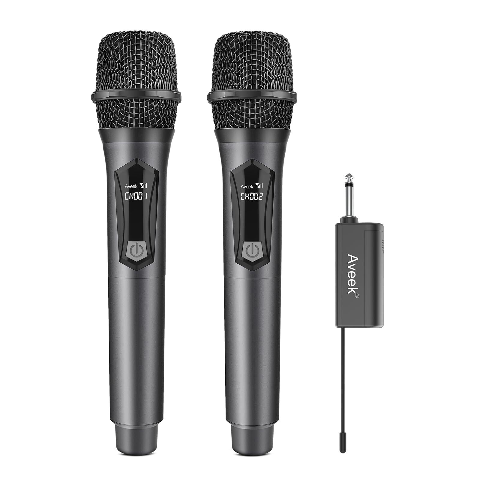 Wireless Microphones, Karaoke Dynamic Microphone for Speakers with Rechargeab...