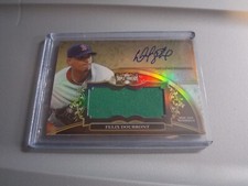 2013 Topps Triple Threads Jumbo Relics Emerald /75 Felix Doubront #UAJR-FD5 Auto