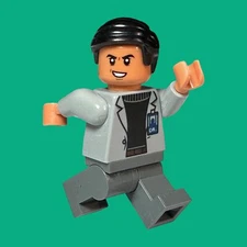 Lego Figure Jurassic World Dr. Wu Light Gray Jacket jw017 75927 #L29