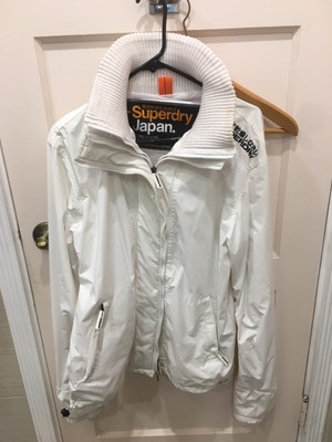 white windcheater jacket