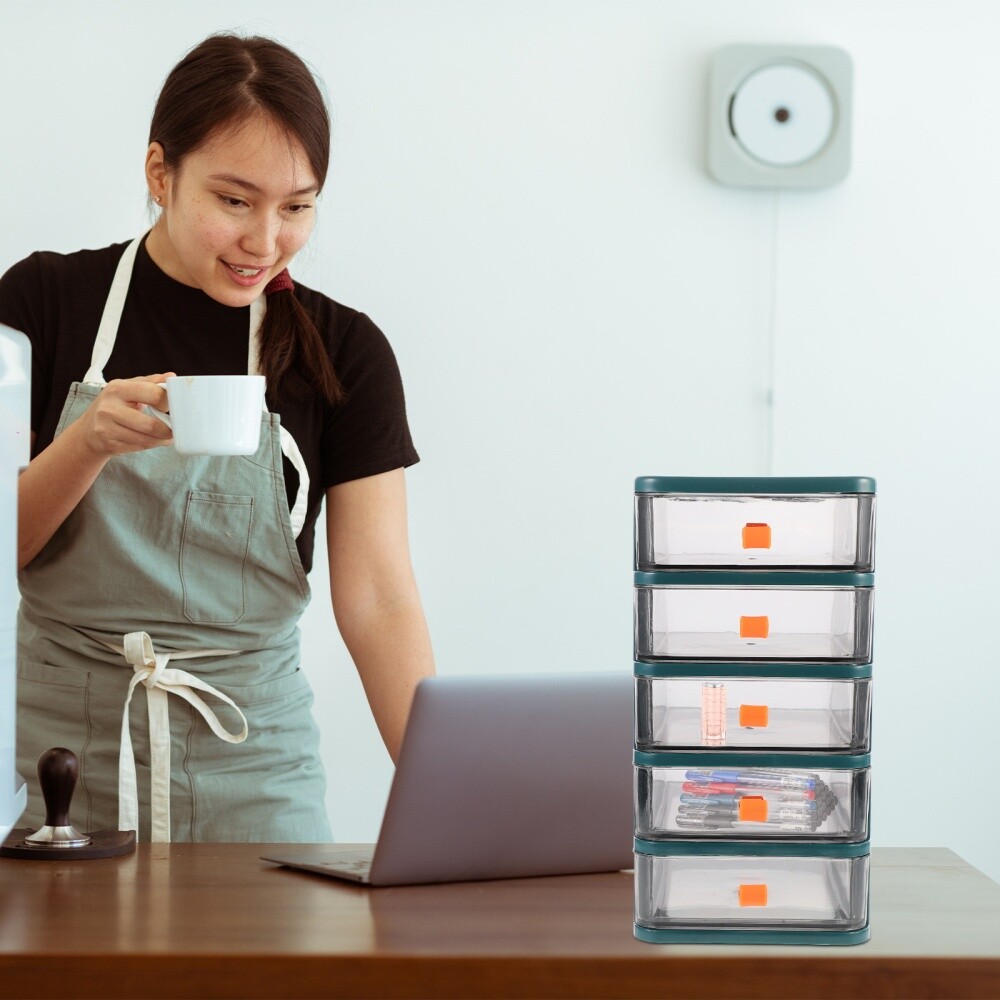 NUOBESTY Aufbewahrungsschublade 5-Lagig - Desktop Organizer Kunststoff