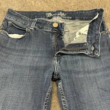 Wrangler Jeans Womens 11x32 Blue Bootcut Dark Wash Denim Cotton Stretch Western