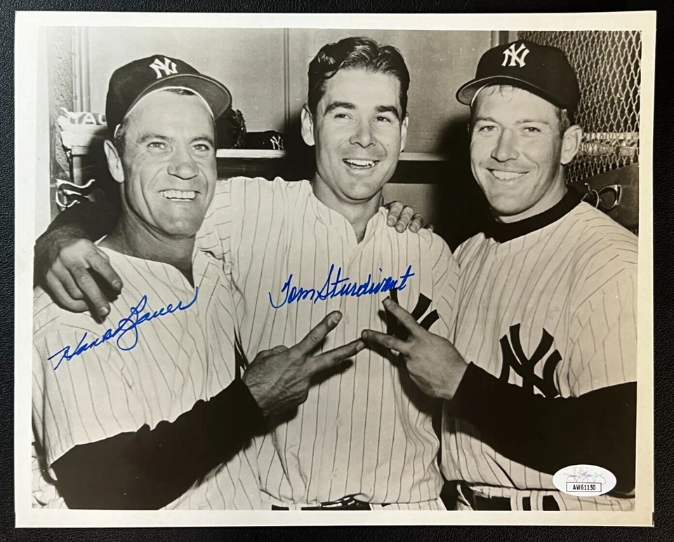 Tom Sturdivant & Hank Bauer Signedx2 8x10 Photo JSA w/COA N.Y Yankees MLB AUTOS! - Image 2 of 4