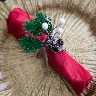 Decor Trader Metall Serviettenringe Weihnachtsdeko Set 6er 16 Designs Natur