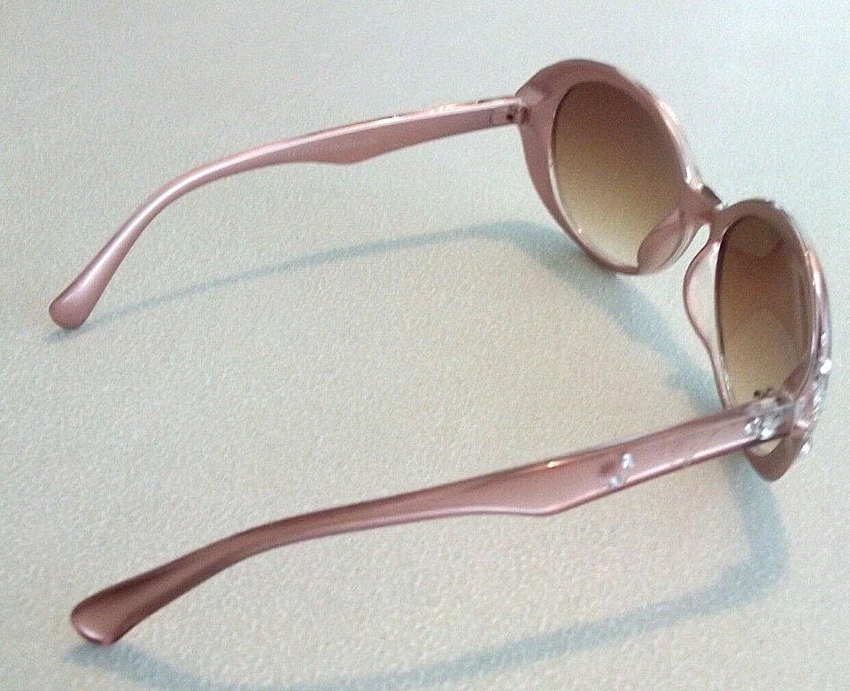 Diseñador Firmado DIANE VON FURSTENBERG Grande Melocotón Glam GAFAS DE SOL Bolso COMO ESTÁ Foto 4 de 4