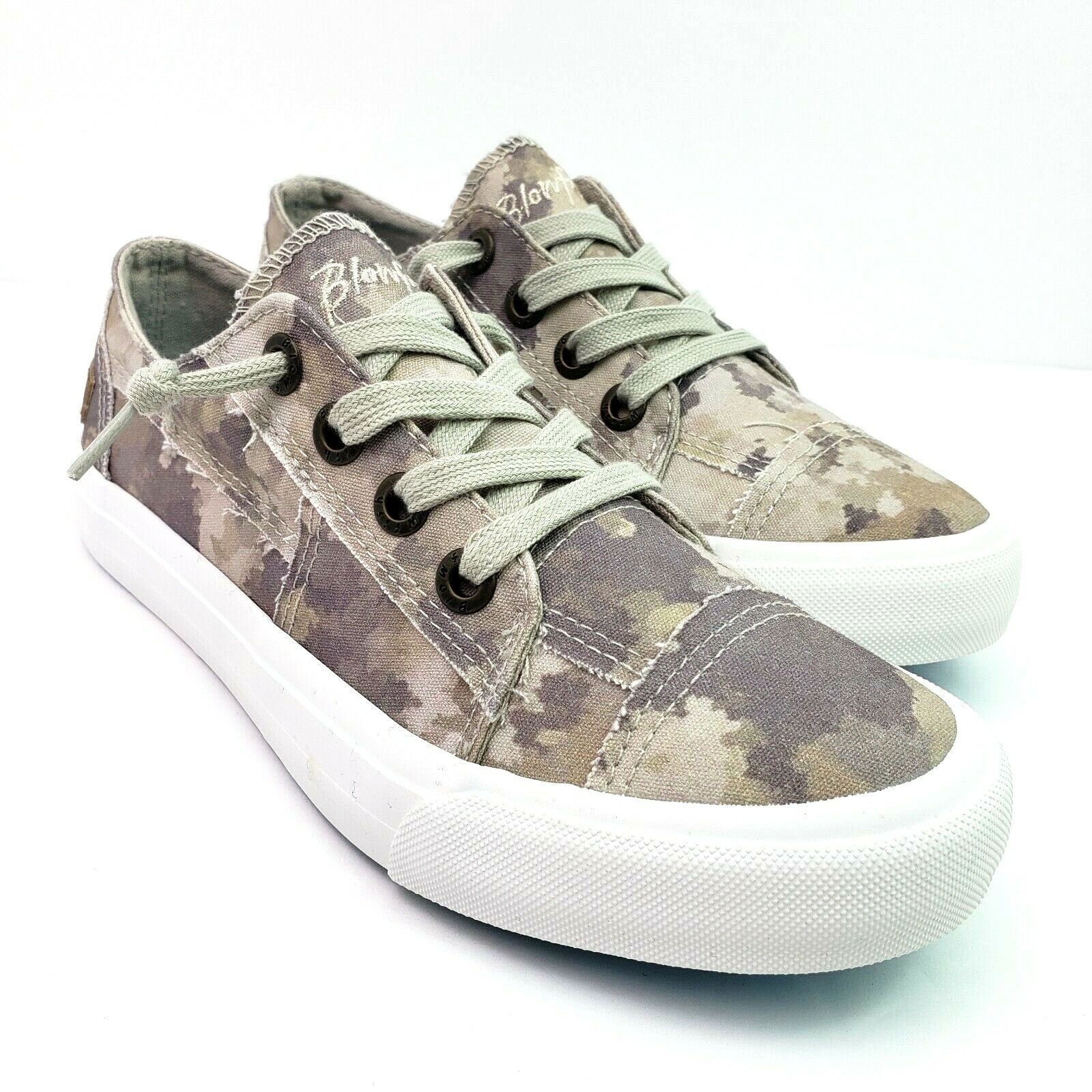 Blowfish Malibu Maxine Womens Size 7.5 Natural Foggy Camo Lace Up Sneaker  Shoes | eBay
