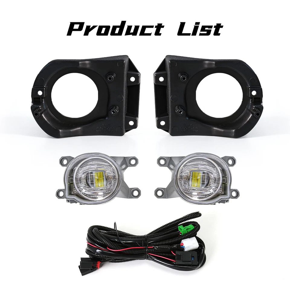 For 2020-2023 Toyota Corolla Cross LED Fog Lights Kit (Chrome Housing/Clear Len) - Image 4 of 4