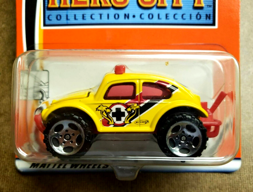 2002 Matchbox VOLKSWAGEN BEETLE 4X4 VW #45 Yellow Harbor City Collection 1:64 - Picture 4 of 11