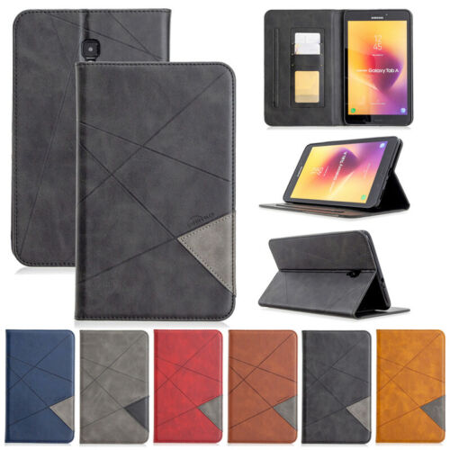 Deluxe Wallet Leather Flip Case Cover For Samsung Tab T307 T580 T290 T510 T860  - Picture 1 of 54