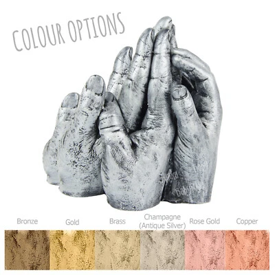 BABYRICE Family Hand Casting Kit 3D Holding Hands Cast Mold Sculpture Keepsake Gift New