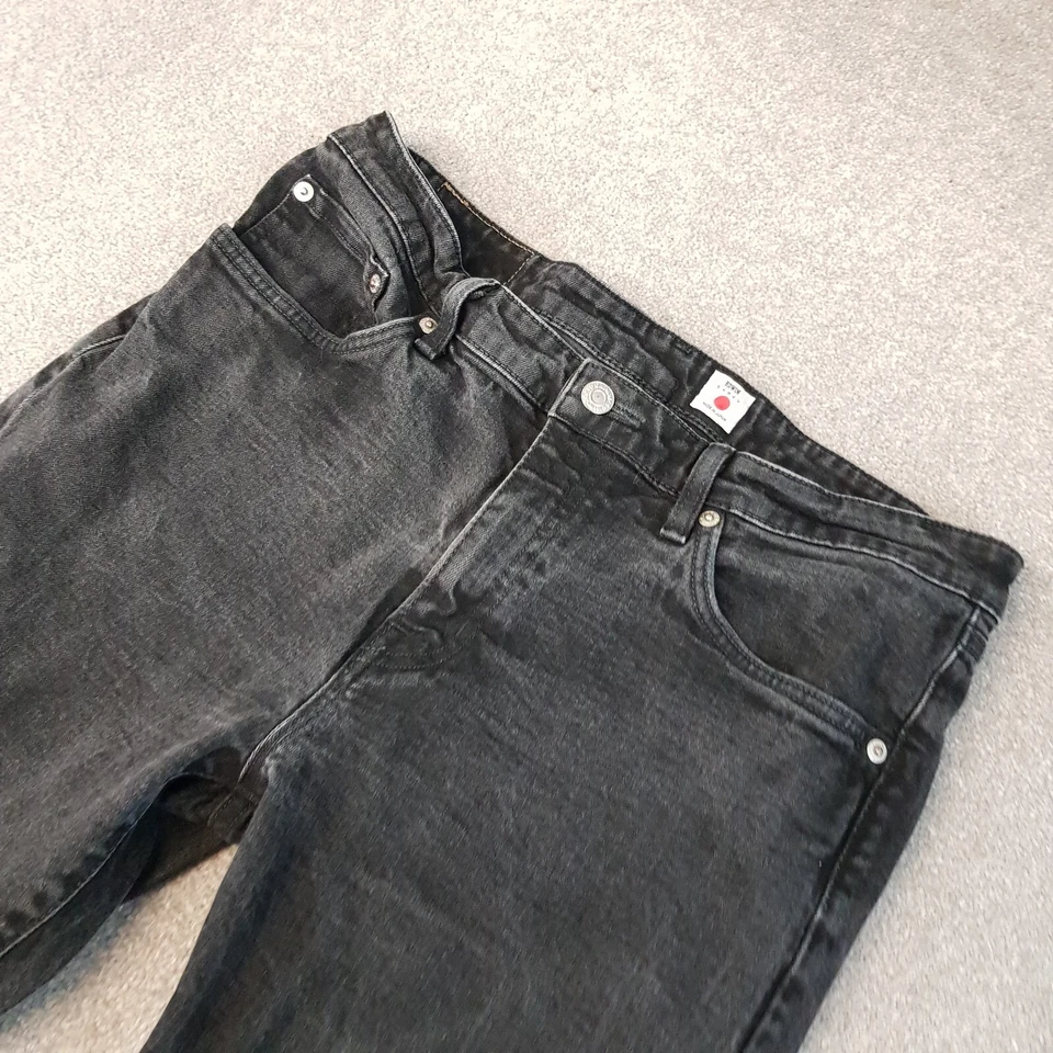 Edwin Mens Jeans 34x30 Grey Black EEU22 Skinny Slim Denim Wash Japan Stretch - Image 2 of 4