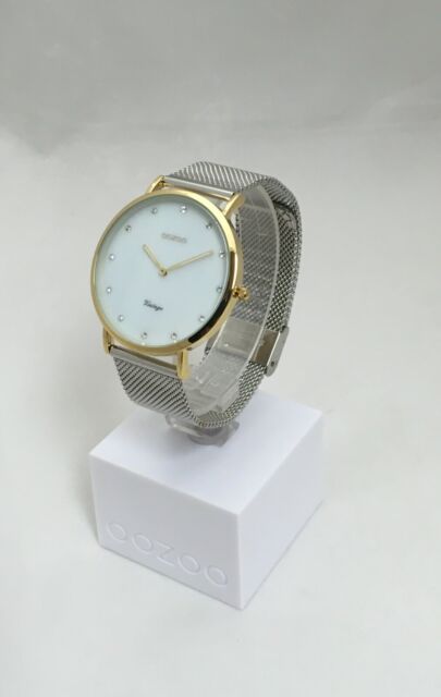 Oozoo Uhr Armbanduhr Designuhr silber / gold / white pearl ca.40 mm C20115