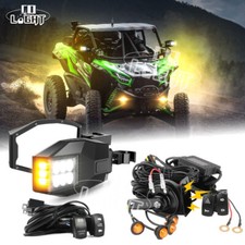 UTV Turn Signal Horn Street Legal w/Rear Side Mirror Kit For Kawasaki Teryx4 4WD