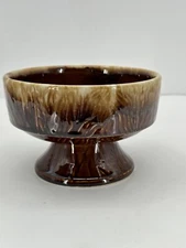 Vintage ABC Triple Checked Approved 2792 Ceramic Brown Drip Planter/Vase/Bowl