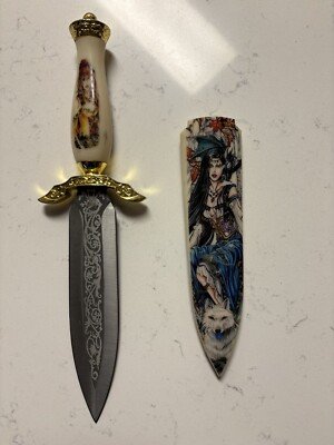 Fairy Dragon Wolf collectable knife 12in