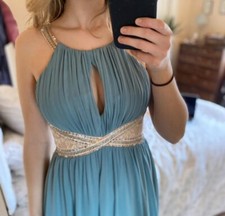 Turquoise prom ball cruise dress size 8