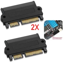 2X SAS to SATA 22-pin Male Converter SFF-8482 Female HDD Hard Drive Raid Adapter