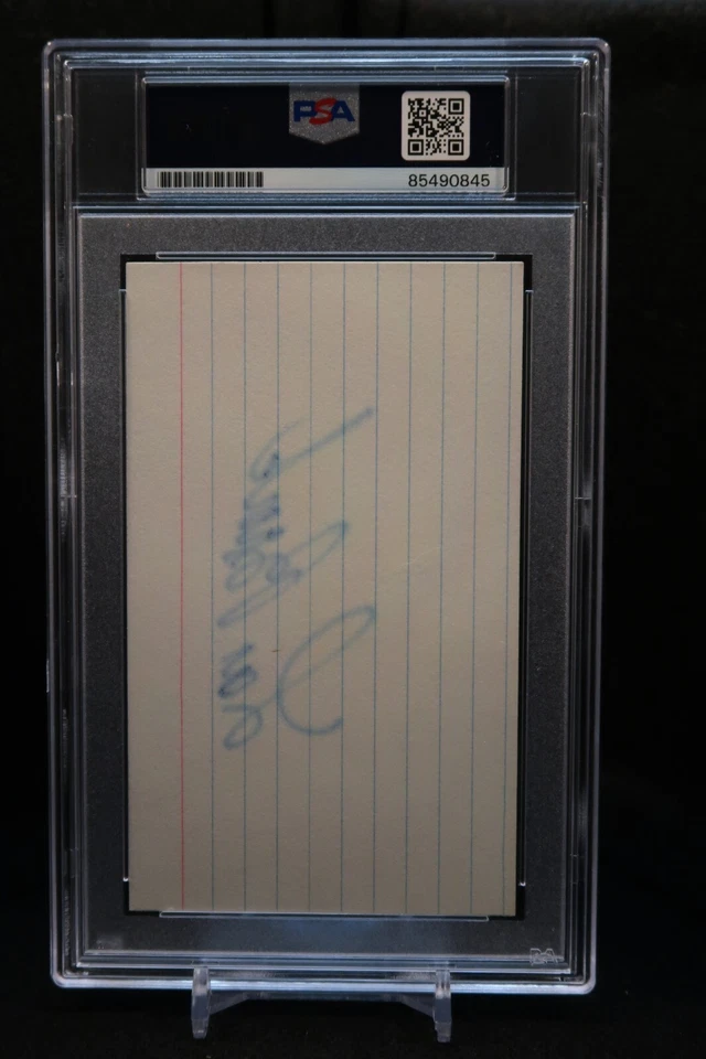 Lou Brock signed Index Card PSA Certified Encapsulated PSA/DNA - Image 3 of 3