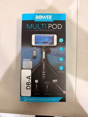 Bower MultiPod 6 in 1 Selfie Stick -36'' Tripod for GoPro Camera Phone Tablet