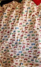 Handmade Tractor Baby Toddler Lap Flannel Quilt 42 X 47 Grannycore Crib Warm Sof