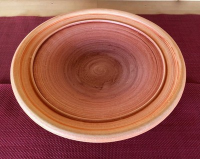 GILDE Steinzeug Schale Ø 30 cm Dekoschale handwerklicher Look   Terrakotafarben