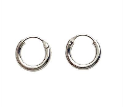 Silver Classic Hoops Creolen 925 Sterling Silber   2 mm Stärke, Ø 8 bis 70 mm