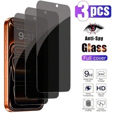 For iPhone 17 16 15 14 13 12 11 Pro Max Privacy Tempered Glass Screen Protectors