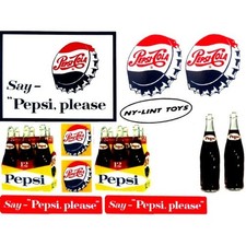 PEPSI NY LINT TOYS SELF ADHESIVE STICKERS SET