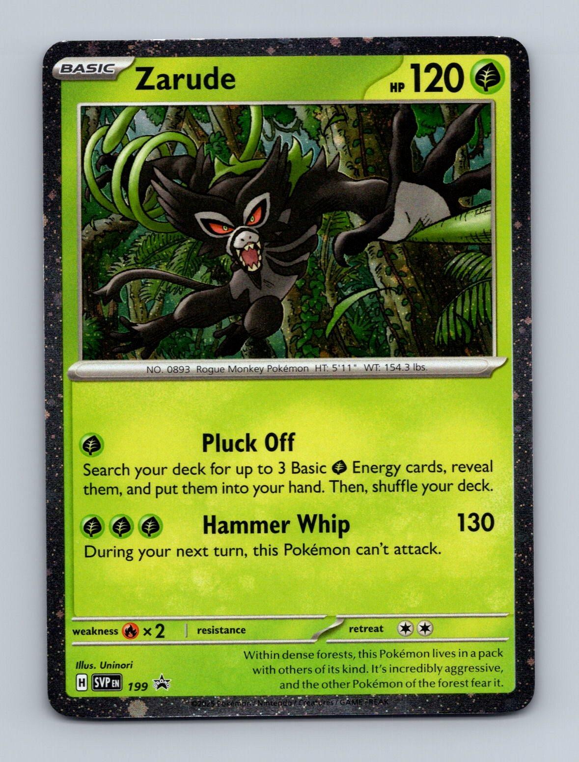 Zarude (Cosmos Holo) 199 Holo Rare Scarlet & Violet Promo Pokemon Near Mint