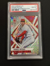 Panini 2021 Chronicles Phoenix Shohei Ohtani #15 Building Blocks Insert PSA 10