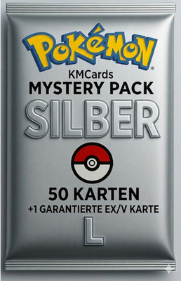Pokémon Mystery Pack SILBER   50 Karten - mit garantierter Überraschung
