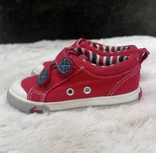 See Kai Run Basics Boy Toddler Red Sneakers Size 7 Loop Fastener Straps