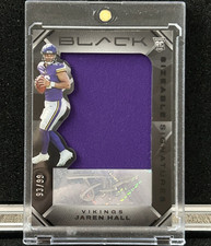 Panini 2023 Black Sizeable Signatures Jaren Hall RC Auto Mem SSRJ-16 /99