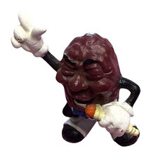 Vintage 1987 The California Raisins Figure Singing Microphone Hardee's Toy Retro