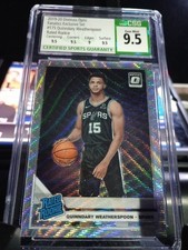 2019-20 Donruss Optic Quinndary Weatherspoon Fanatics Prizm CSG 9.5